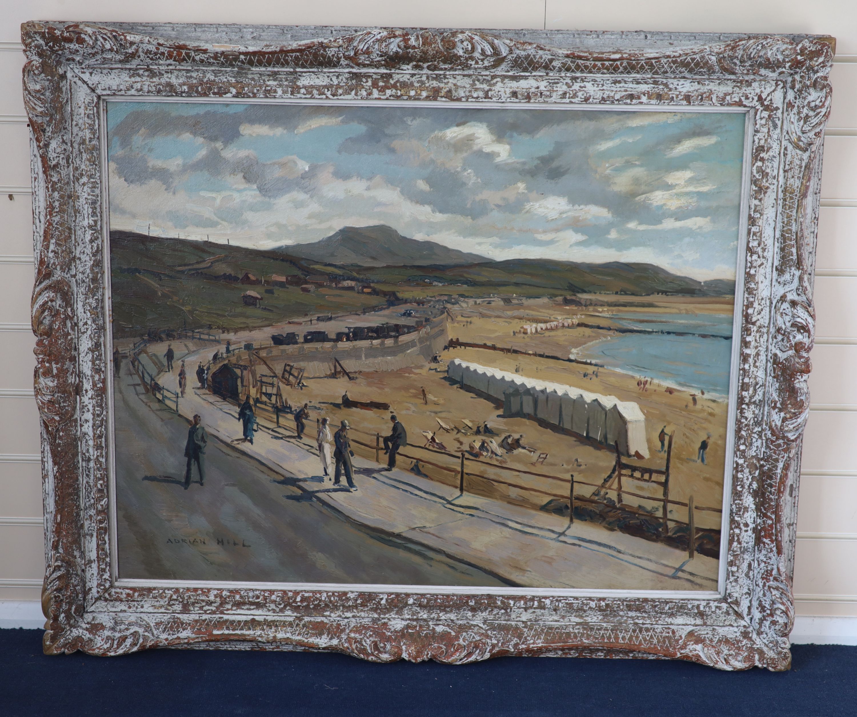 Adrian Hill (1895-1977), North country beach scene, Oil on canvas, 69 x 88cm.